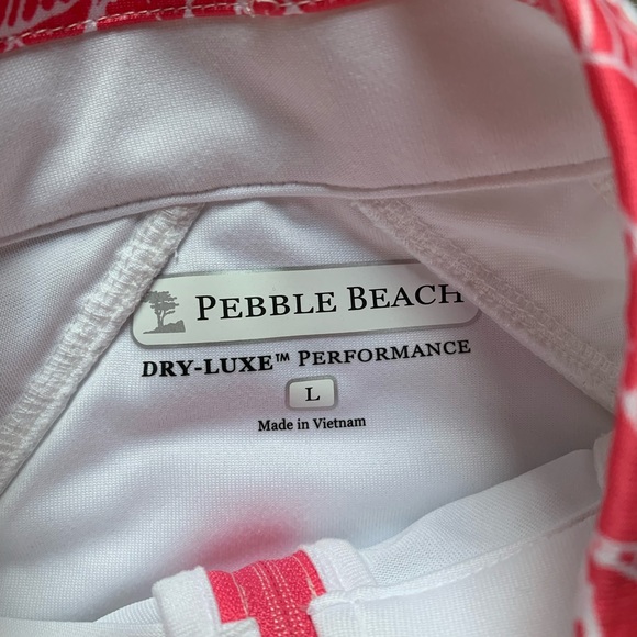 Pebble Beach Dry Luxe Performance White Lightweight Quarter Zip Long Sleeve L - Picture 3 of 7